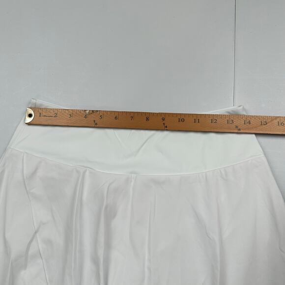 Halara Skirt Womens Medium White Breezeful High Low Ruffle Flowy Quick Dry Maxi - Picture 11 of 14